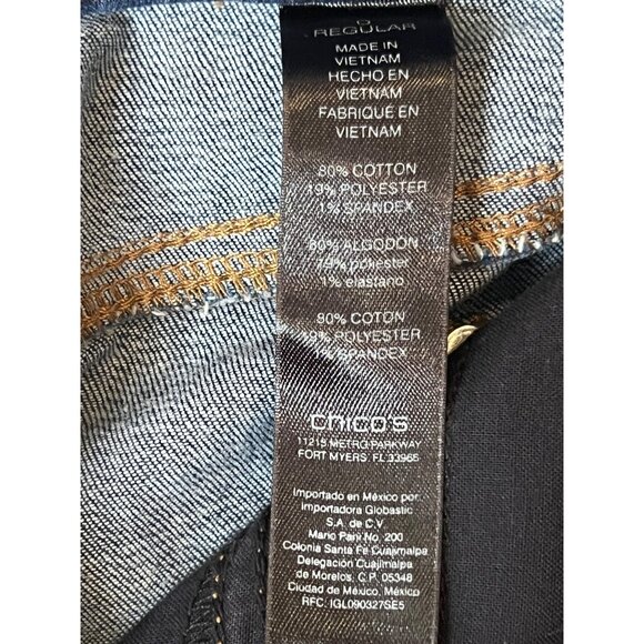 Chicco The SO Collection Women's Blue Denim Jeans Size 0R (US XS 4) 27 - Picture 11 of 16